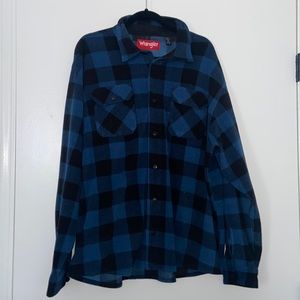 Wrangler Fleece Flannel Button Down
